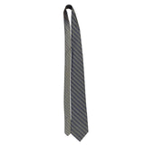 Tommy Hilfiger Mens Blue & Gold 100% Silk Striped Necktie Made In USA