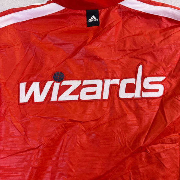 Adidas Mens Red Washington Wizards Track Jacket Full-Zip Casual Wear Size XL