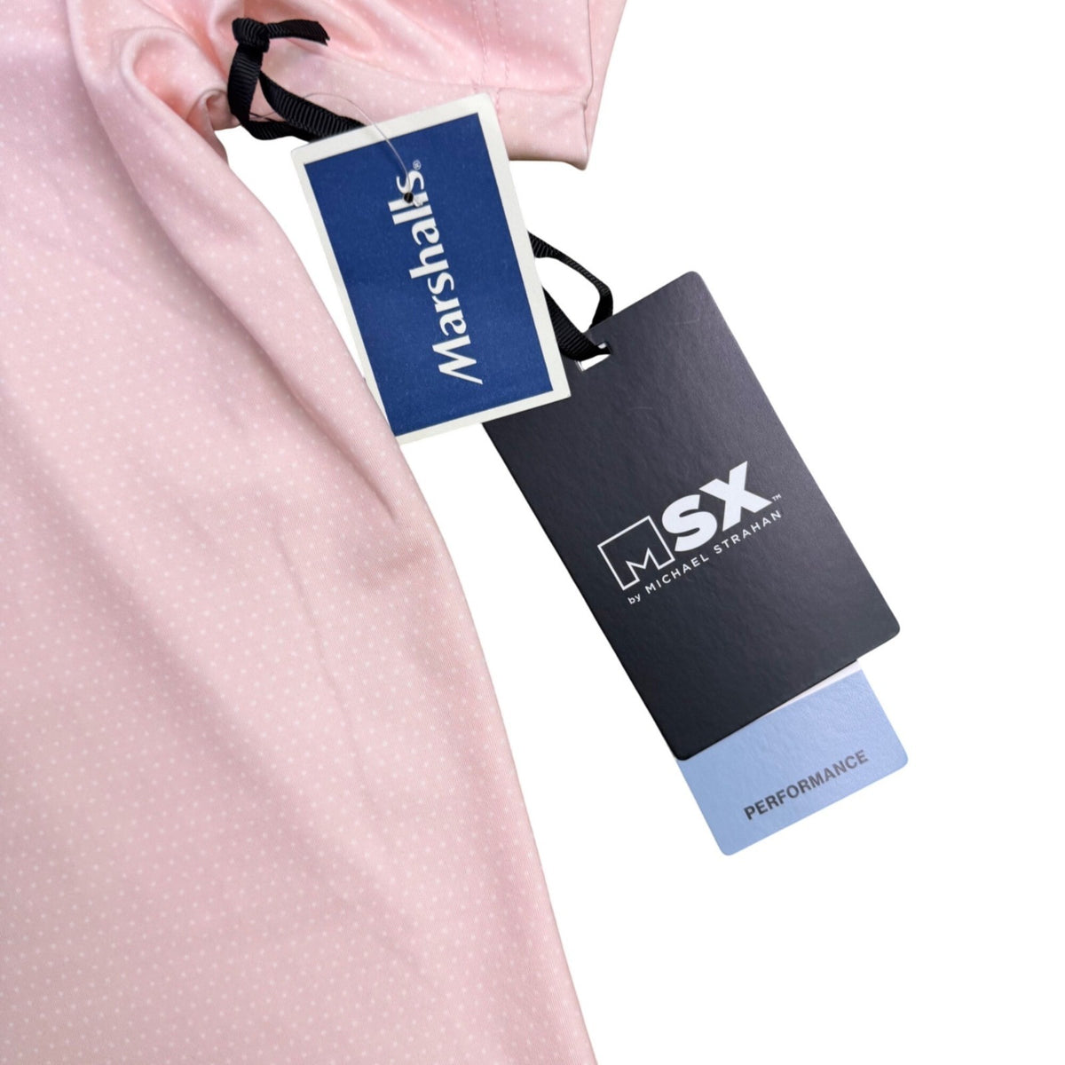 MSX By Michael Strahan Mens Pink Performance Polo Shirt Size XL