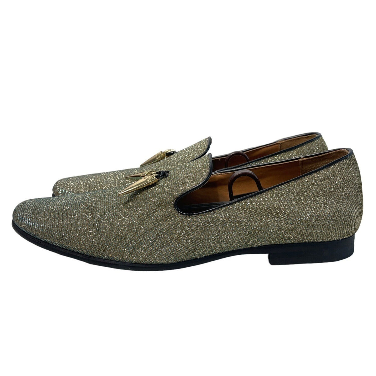 Giorgio Brutini Conquest Sparkly Gold Loafers Sz 11M