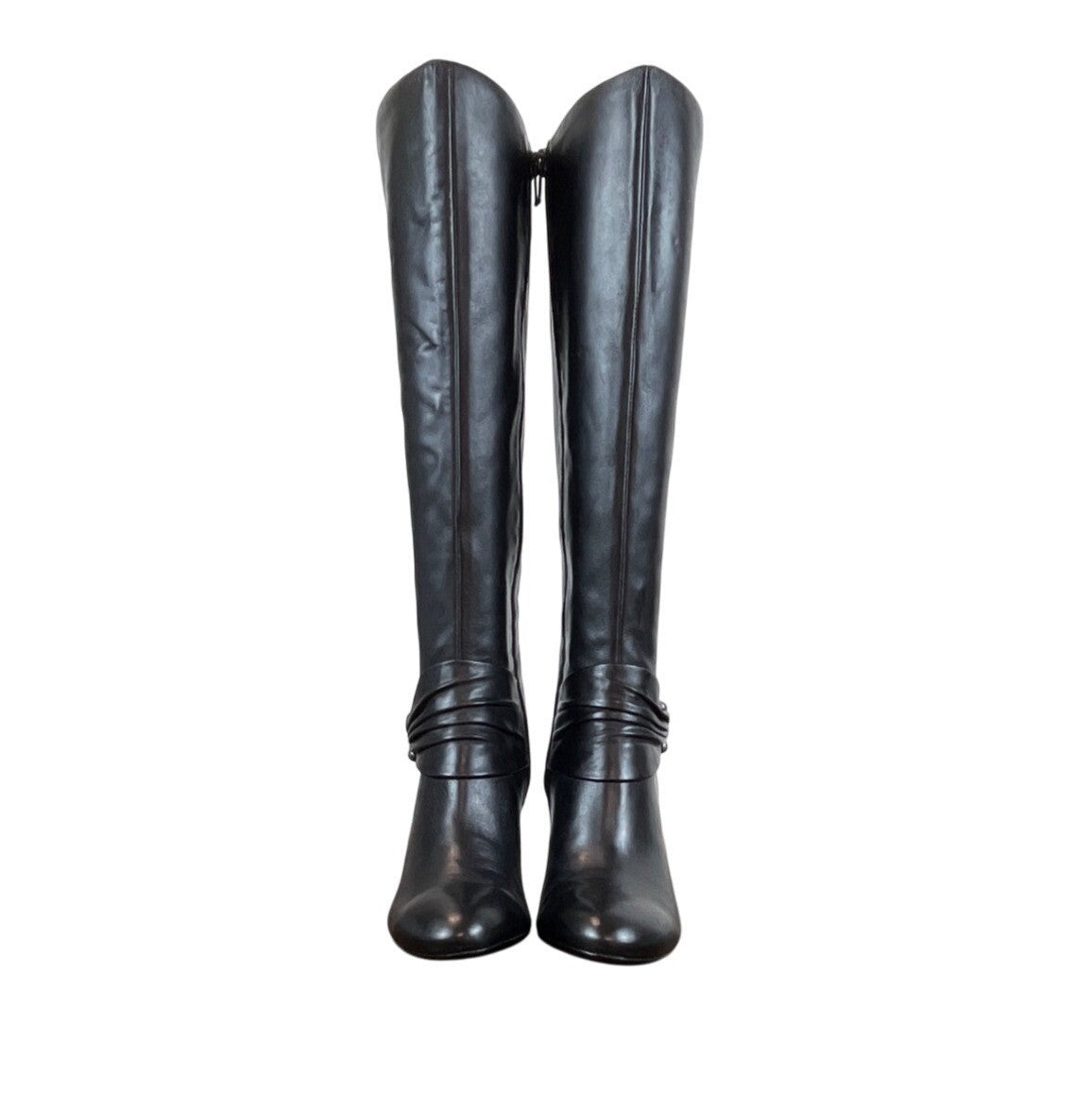 Naturalizer Womens Black Knee-High Leather Boots Size 10M - New with box