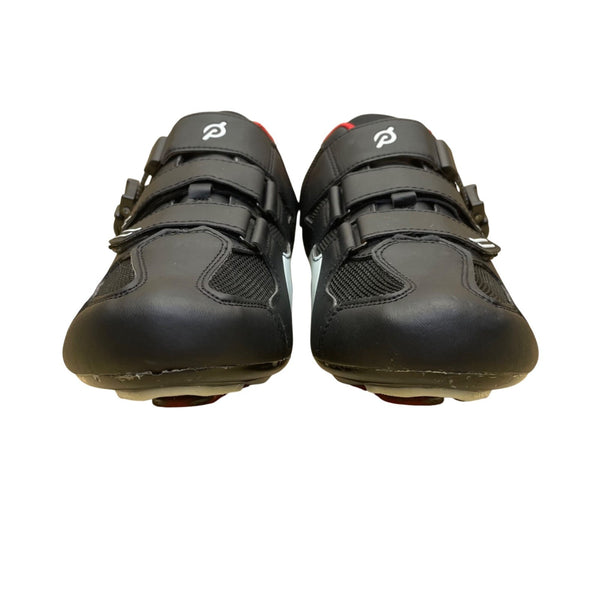 Peloton Men’s Black & Red Ratchet Closure Strap Cycling Cleats Shoes Size 45