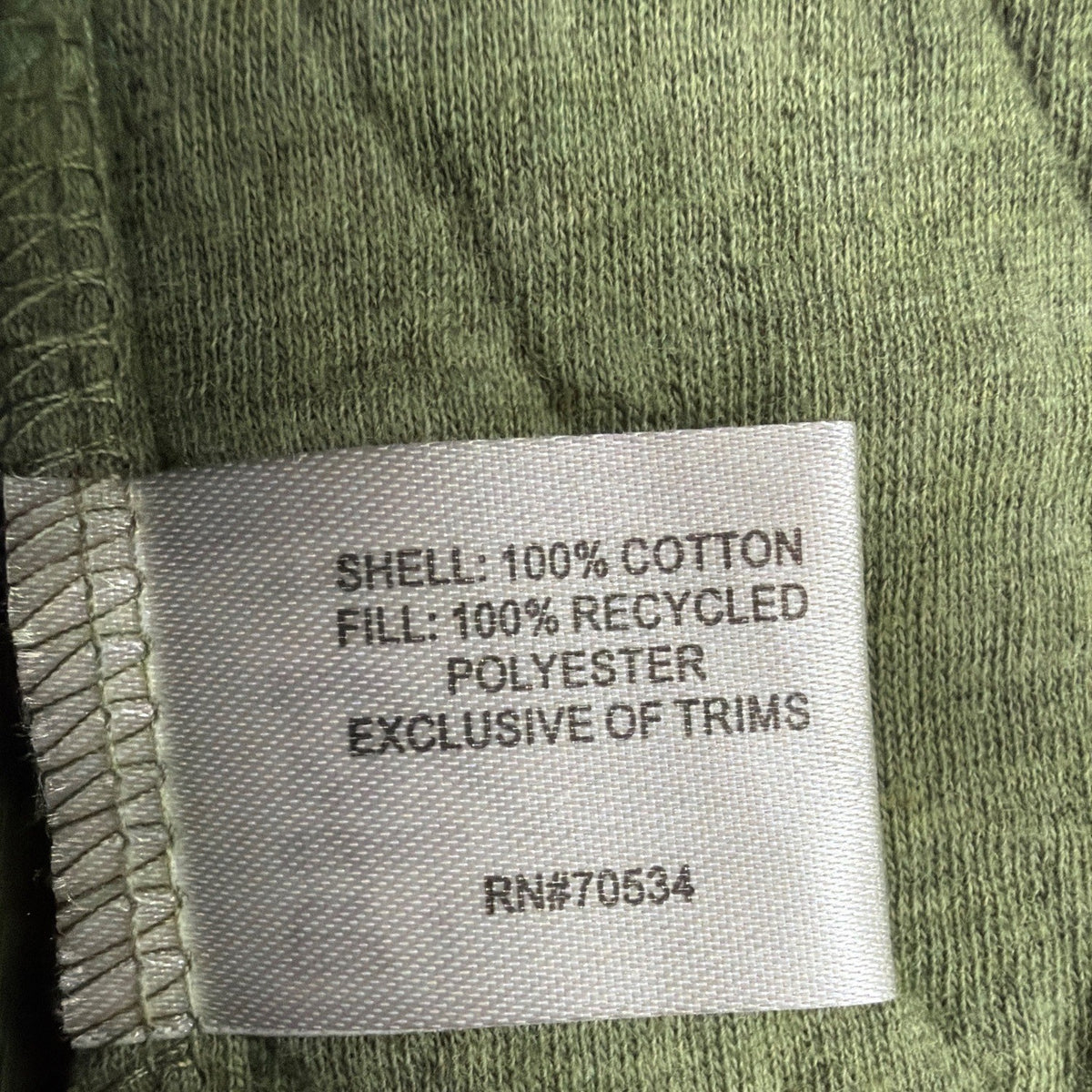 Orvis Womens Green Cotton Quilted 1/4 Snap Pullover Jacket Sz XS - New