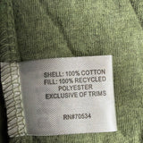 Orvis Womens Green Cotton Quilted 1/4 Snap Pullover Jacket Sz XS - New
