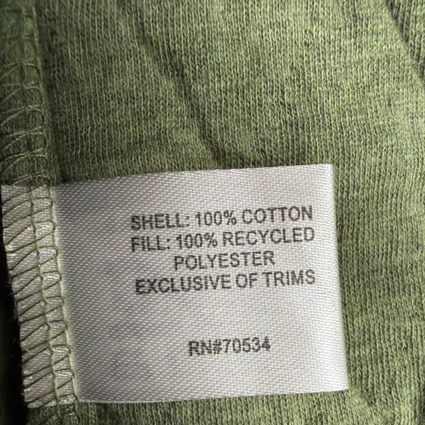Orvis Womens Green Cotton Quilted 1/4 Snap Pullover Jacket Sz XS - New