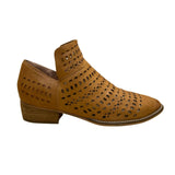 Seychelles Women’s Brown Leather Cutout Western Stacked Heel Ankle Boots Size 7