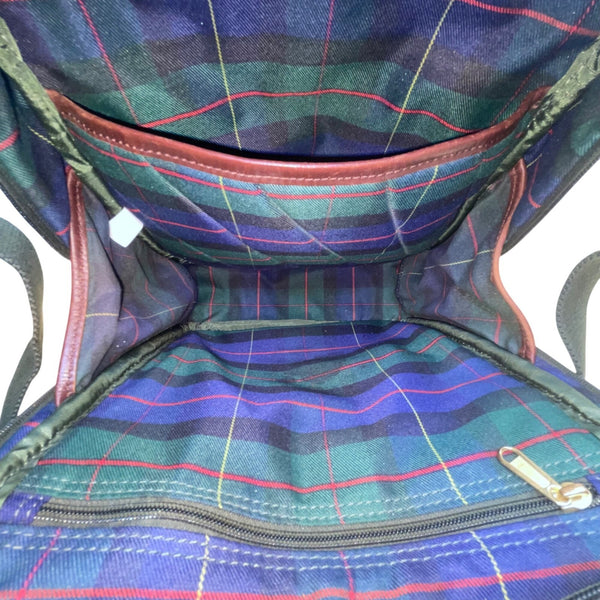 Orvis Men’s Olive Canvas &  Brown Leather With Adjustable Strap Crossbody Bag