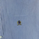 Tommy Hilfiger Men's Blue & White Striped Long Sleeve Dress Shirt Sz 15.5/33