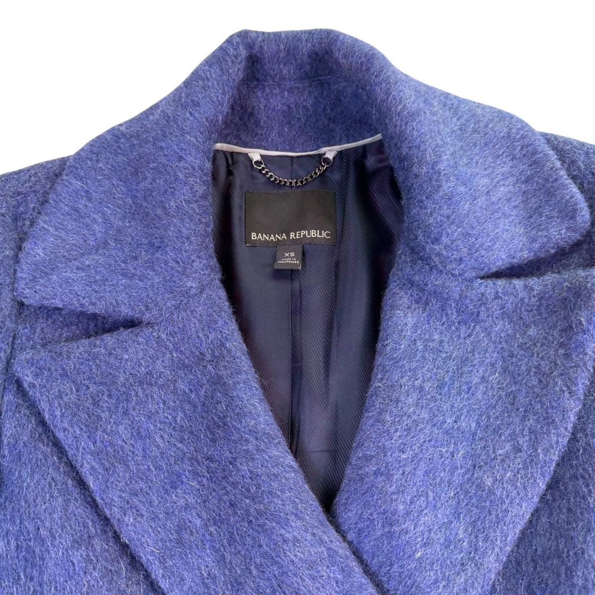 Banana Republic Womens Blue Wool Blend Ombre Coat Stylish Outerwear Size XS