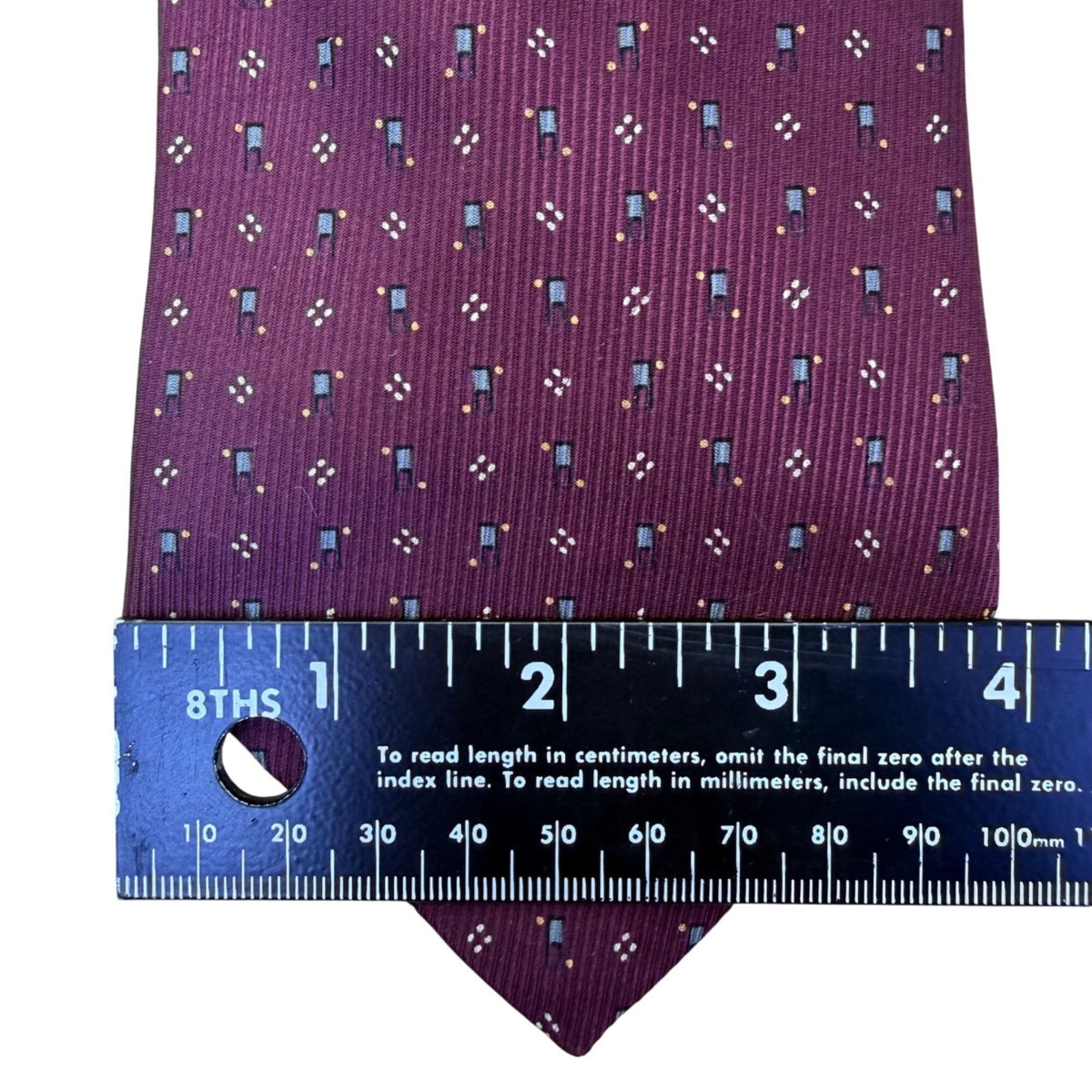 Nautica Mens Purple Silk Patterned Tie Classic Office Formal Accessory Imported