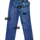 Gloria Vanderbilt Womens Blue Amanda Slimming Pull-On Denim Jeans Size 16