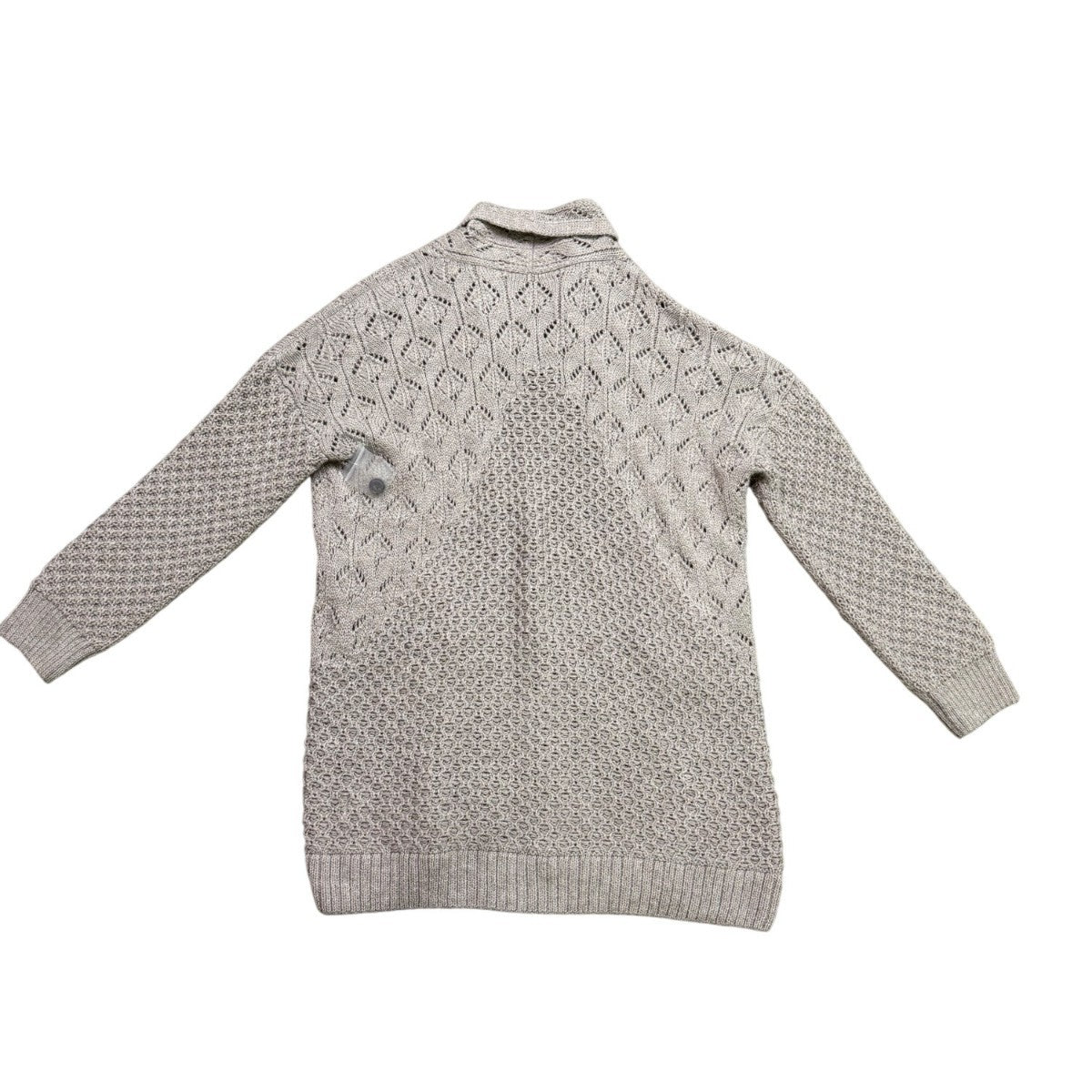 Garnet Hill Womens Gray Baby Alpaca Cardigan Sweater Button Front Textured Sz M