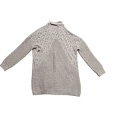 Garnet Hill Womens Gray Baby Alpaca Cardigan Sweater Button Front Textured Sz M
