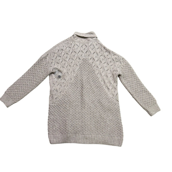 Garnet Hill Womens Gray Baby Alpaca Cardigan Sweater Button Front Textured Sz M