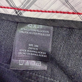 Kenneth Cole Mens Black Cotton Blend Straight Leg Pants Size 42W X 29L
