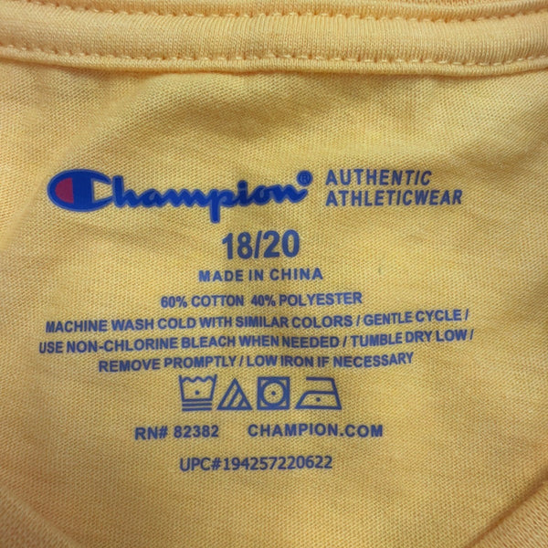 Champion Youth Gold/Navy/WhiteColorblock T-Shirt Size 18/20
