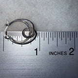 Sterling Silver Womens Twisted Loop Earrings .925 Geometric Design Lightweight
