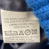 Sos Redline Vintage Unisex Blue Half-Zip Sweater With Triangle Pattern