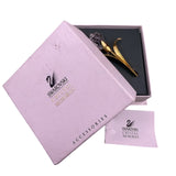 Swarovski Womens Gold Tone & Crystal Brooch Flower Motif Boxed Accessories 