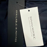 Banana Republic Womens Navy High-Rise Wide-Leg Cropped Pants Size 6L