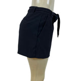 Loft Womens Black High-Waist Tie Belt Shorts Size 2