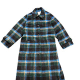 Free Assembly Womens Black Multi-Color Plaid Coat Sz L
