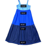 Loft Womens Blue Colorblock Maxi Dress Sleeveless Casual Style Size M