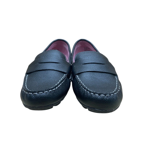 White Mountain Women’s Black Leather Skipper Penny Driving Moccasins Size 8.5M