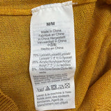 J.Crew Womens Mustard Yellow Lyocell Blend Short Sleeve Sweater Size M