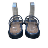 Women’s Silver Strappy Rhinestone Prism Sandals Size 8M