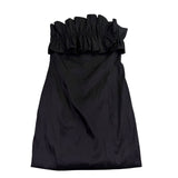 Thirty Thirty L.A. Womens Black Polyester Ruffled Strapless Dress Size M