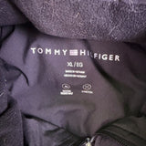 Tommy Hilfiger Womens Black Hooded Puffer Coat Water Resistant Belted Size XL