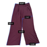Express Womens Burgundy Wide-Leg Pants Recycled Polyester Blend Size M