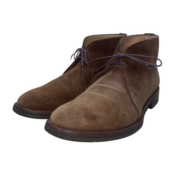 Peal & Co England Men’s Brown Suede Leather Lace-Up Ankle Boots Size 9