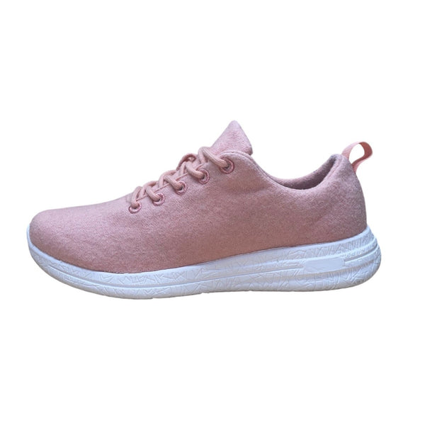 Freeshield Women’s Light Pink Wool Lightweight Lace-Up Athletic Sneakers Size 9