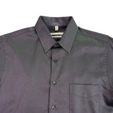 Geoffrey Beene Mens Black Wrinkle-Free Button-Up Dress Shirt Regular Fit Sz 15.5