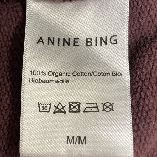 Anine Bing Womens Pink Ombre Sweatshirt Graphic Casual Crewneck Sz M