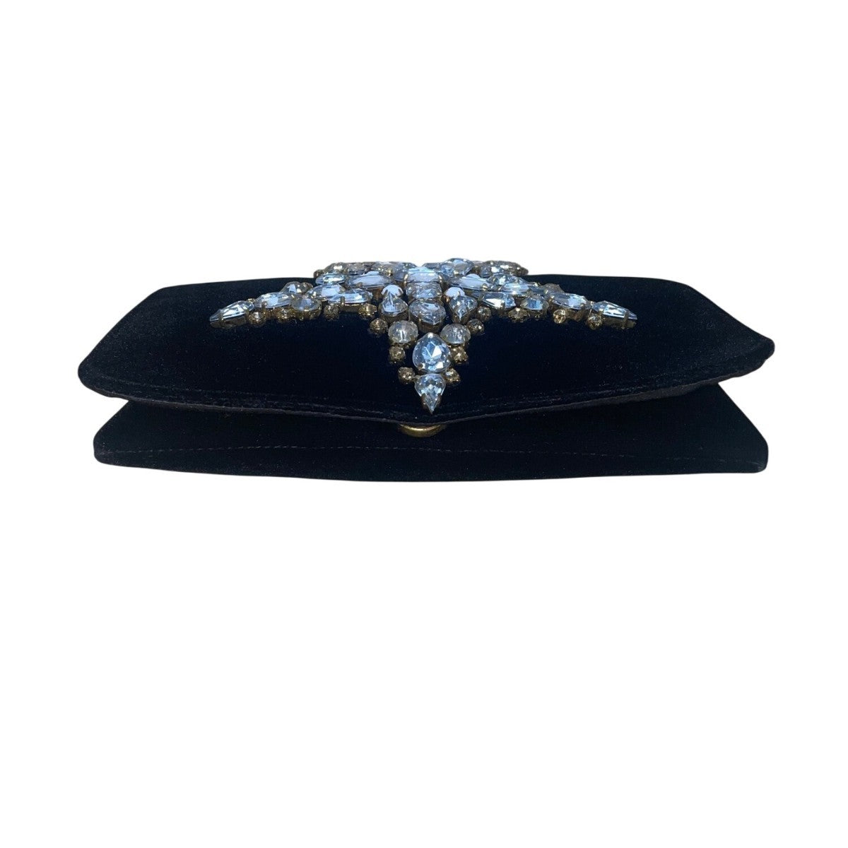 Shiraleah Women’s Black Velvet Star Embellished Rhinestone Clutch Evening Bag