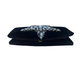 Shiraleah Women’s Black Velvet Star Embellished Rhinestone Clutch Evening Bag