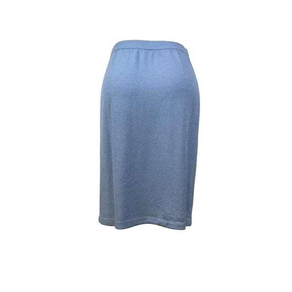 St. John Womens Light Blue Set Blazer Size 6 & Skirt Size 10