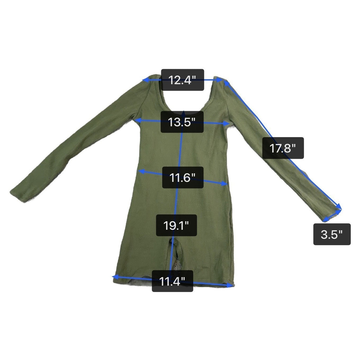 Fashion Nova Womens Olive Ribbed Long Sleeve Snatched Romper Rayon/Spandex Sz XL