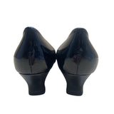BeautiFeel Women’s Black Suede & Patent Leather Block Heel Pumps Size 39