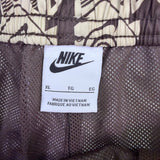 Nike Mens Black White Swim Trunks Standard Fit Above-Knee Geometric Print Sz L