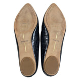 Dolce Vita Women's Black Gram Croco Embossed Leather Slippers Sz 9 - NWB