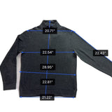 Banana Republic Mens Charcoal Quarter-Zip Pullover Sweater Stylish & Modern Sz L