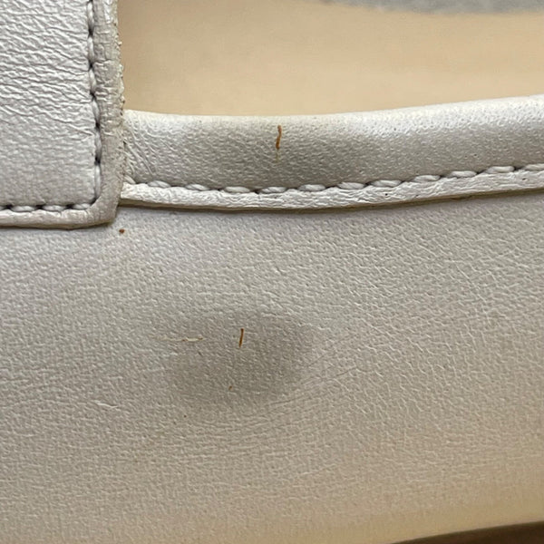 Enzo Angiolini Women’s White Leather Lining And Sole Slip-On Loafers Size 8.5