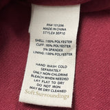 Soft Surroundings Women's Burgundy Faux Fur Hooded Jacket Full-Zip Pockets Sz SP