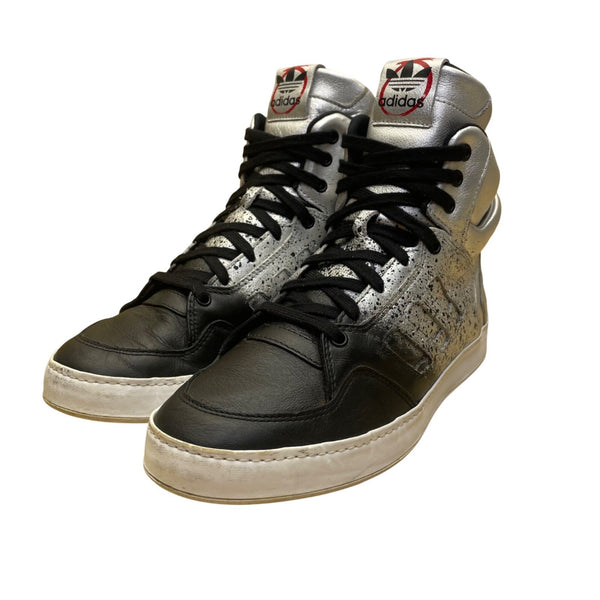Adidas Men’s Silver Black Bankshot 2.0 Rita Ora High-Top Sneakers Size 8