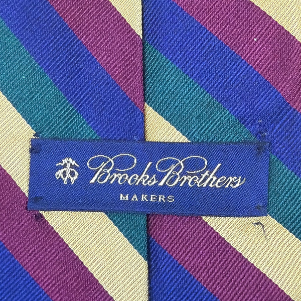 Vintage Brooks Brothers Multicolor Silk Stripe Necktie Approximately 58"x3.25"