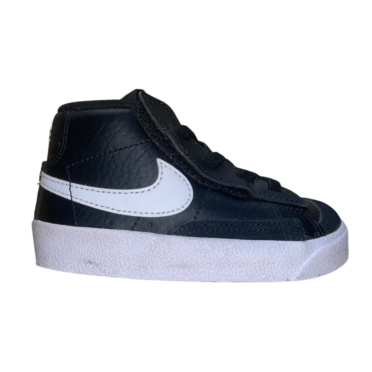 Nike Kids Black & White Leather Mid-Top Blazers Sneakers Size 7C